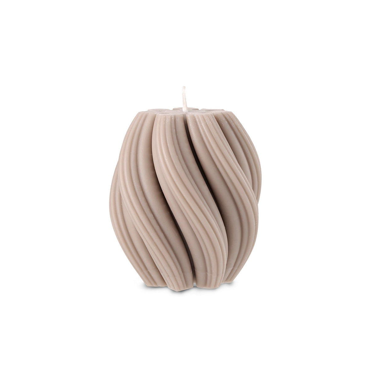 Swirl Candle-Beige-Sea Salt & Caramel