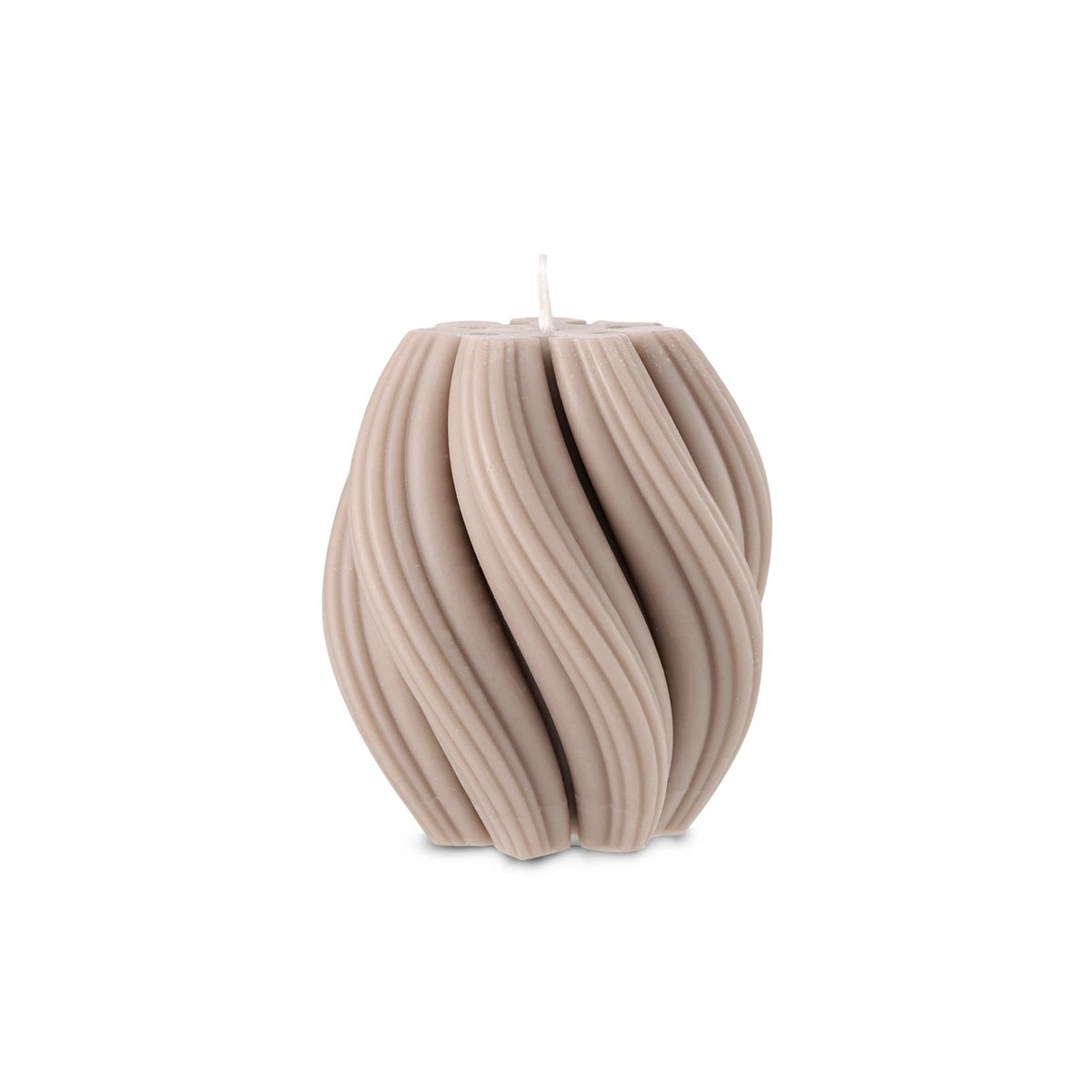 Swirl Candle-Beige-Sea Salt & Caramel