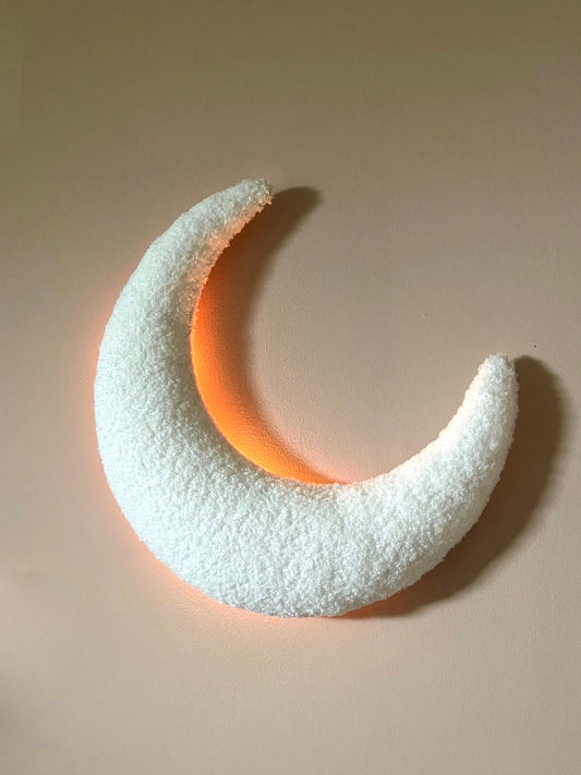 Handmade Moon Bouclé wall lamp